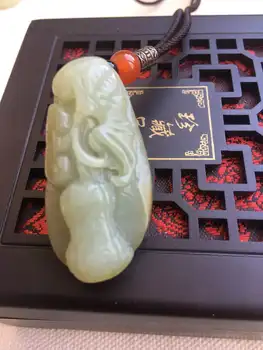 

Natural hetian jade hand-carved jade dragon tiger yellow jade pendant necklace men necklaces pendants jadeite jade jewelry