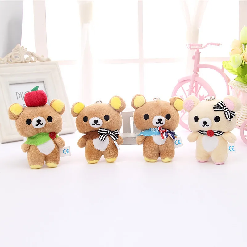Плюшевая игрушка 10 см плюшевая кукла мини ключ крючок подвеска медведь кукла| |