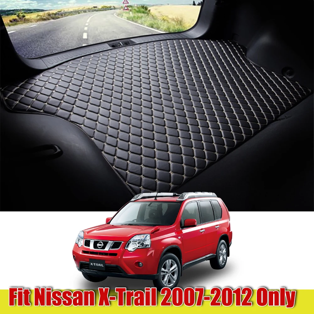 Для Nissan X Trail T31 XTrail 2007 2008 2009 2010 2011 2012 искусственная кожа багажнике автомобиля