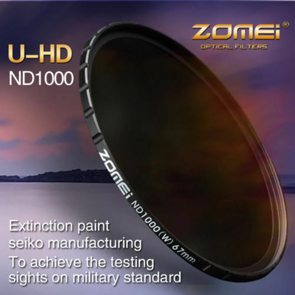 

Zomei Optical Glass ND1000 Multi-Coated 10-Stop Neutral Density HD Fitler 52/58/67/72/77/82mm For Canon Nikon Camera DSLR Lens