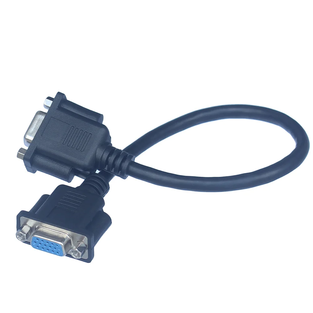 30cm Short VGA Female to Female D-Sub Video RGB HD15Pin Cable Cord for Monitor