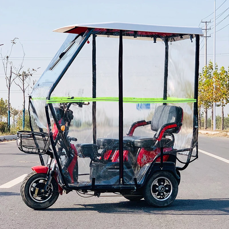 Adult Men Lady Tricycle Motorcycle Canopy Umbrella Awning Electric Car Waterproof Sun Block Rain Shield Thickened Can | Автомобили и