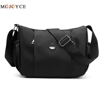 

Nylon Casual Women Messenger Bag Pure Color Large Capacity Shoulder Handbag Multi Pocket Crossbody Sling Bags