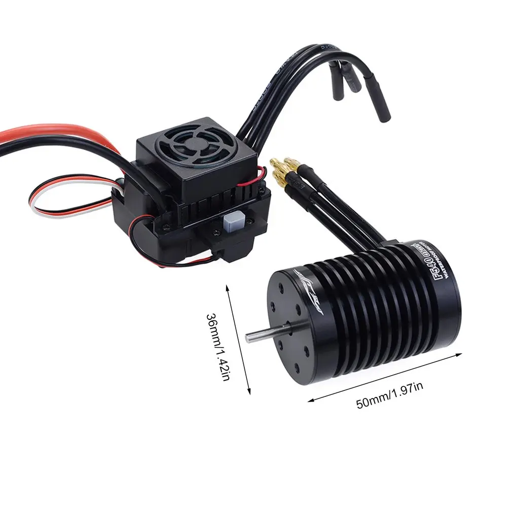 RC F540 4370KV/3300KV водонепроницаемый Бессенсорный бесщеточный мотор и 60A бесщеточный ESC комбо набор для 1/10 RC гоночный автомобиль модель лодки