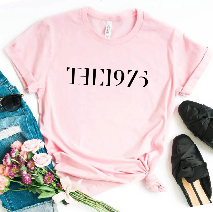 Dame-T-shirt med bogstaver fra 1975, afslappet skjorte til damer og piger, 6 farver, dropshipping HH503-423190_voghion.com