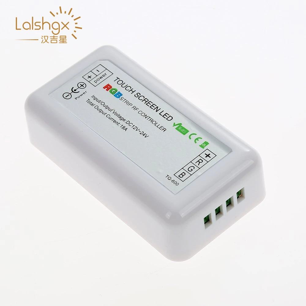 DC12V-24V светодиодный сенсорный круглый Экран RGB контроллер 18A 7 ключей RF пульт дистанционного управления 3CH светодиодный контроллер для 5050 3528 2835 RGB светодиодный светодиодные полосы света