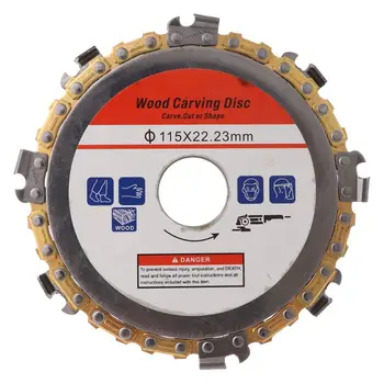

115mm 22mm Diameter 9 Tooth Chainsaw Disc for Angle Grinders Circular Saw Blade Woodworking Cutting Wood Slotted Cutting Piece