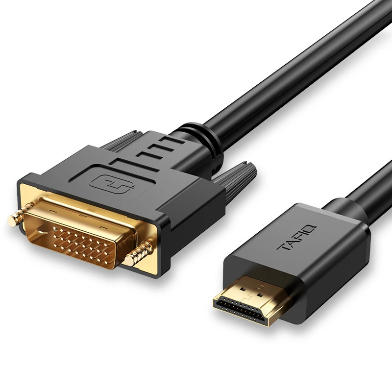 Cable HDMI a DVI para ordenador portátil, pantalla de monitor externo, TV, decodificador de red 4K HD, conectar el convertir cable de vídeo dvi d|Cables de alimentación y cables de extensión| -