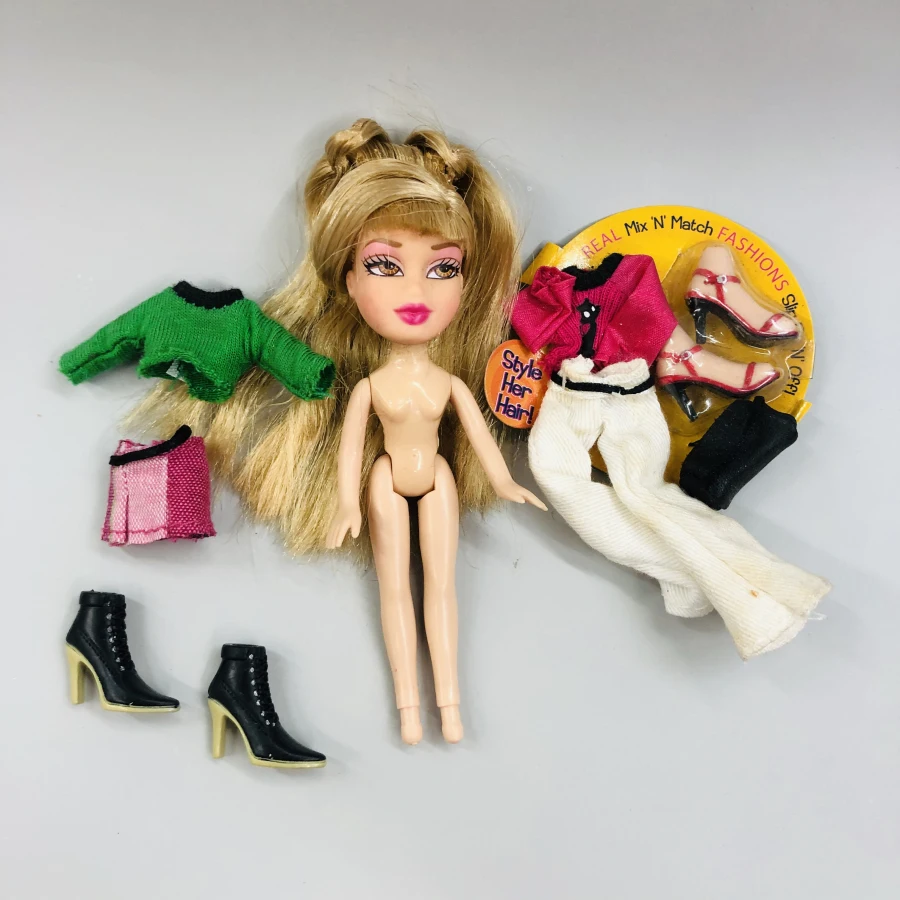 12 см оригинальная модная фигурка, оригинальная милая маленькая кукла BratzDoll с красными волосами и красивой одеждой, лучший подарок для ребенка