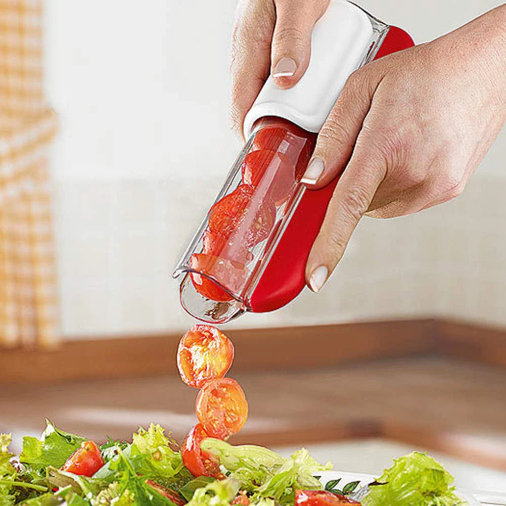 New Arrival 1/2Pcs Safe Grapes Cherry Tomato Fruit Cutter Zip Slicer Kitchen Accessories
