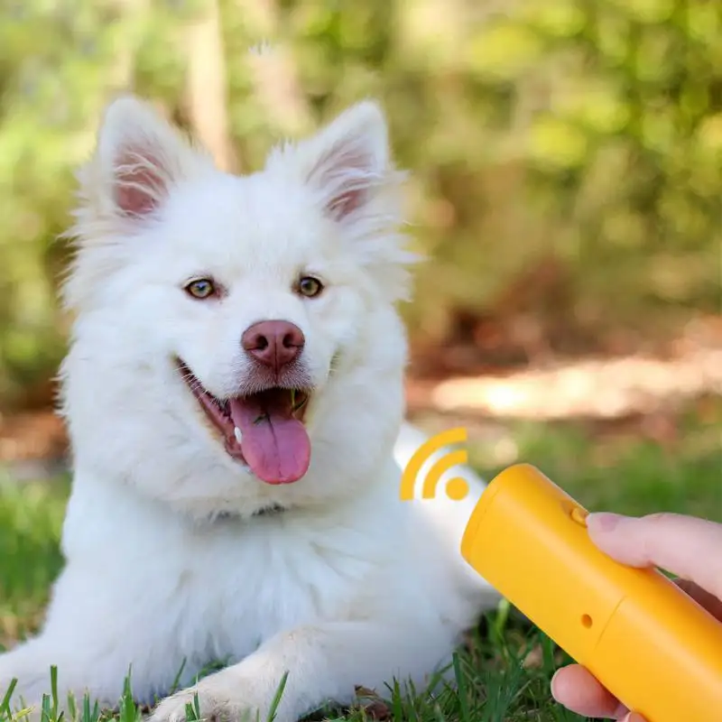 

3 in 1 Pet Ultrasonic Dog Repeller Control Anti Barking Stop Bark Handheld Dog Training Device with LED Light No Battery