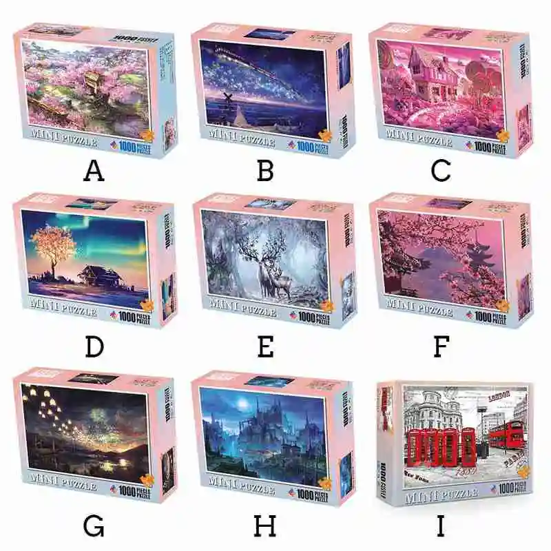 

Jigsaw Picture Puzzles 1000 Pieces Wooden Assembling Puzzles Toys For Adults Children Kids Games Educational Toys Birthday Gifts