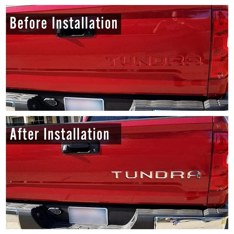 Специальные 3D задние ворота вставки 3D металлические буквы для Toyota-Tundra-(не наклейка