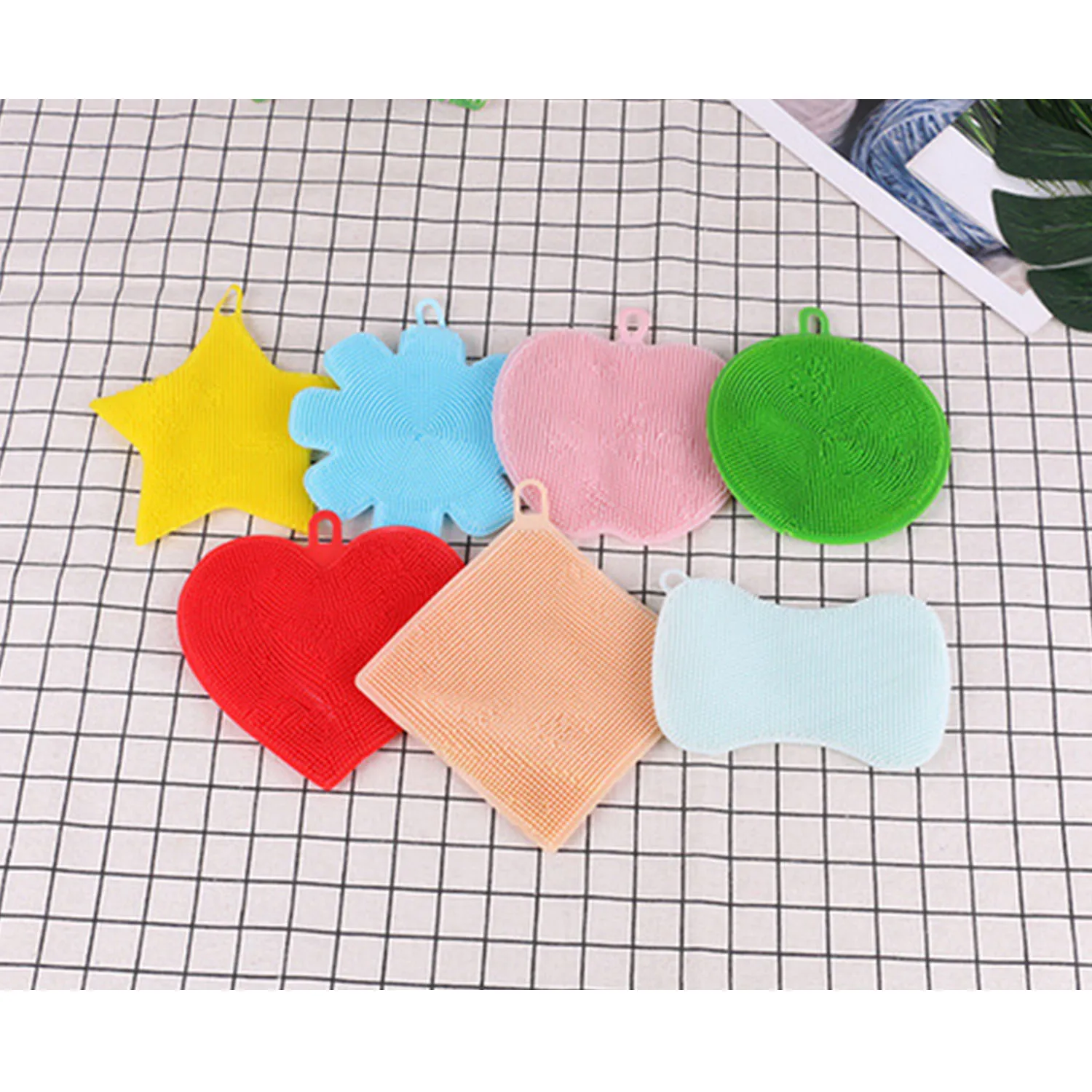 6 шт. силиконовая щетка для мытья посуды многофункциональная чистящая