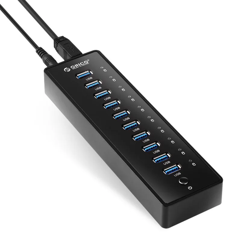 

Orico H1012 10 USB 3.0 HUB Deconcentrator Hub with Power Supply yi tuo shi USB Expanding