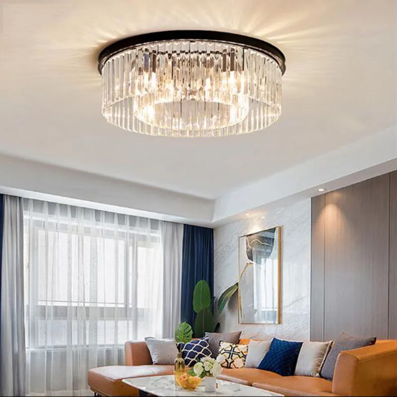 Современные Хрустальные потолочные светильники заподлицо свет для гостиной