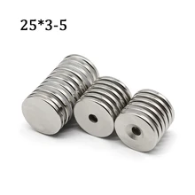 Imán de neodimio redondo N35 superpotente, disco magnético permanente de 25x3mm, 5/10 piezas, 25x3mm