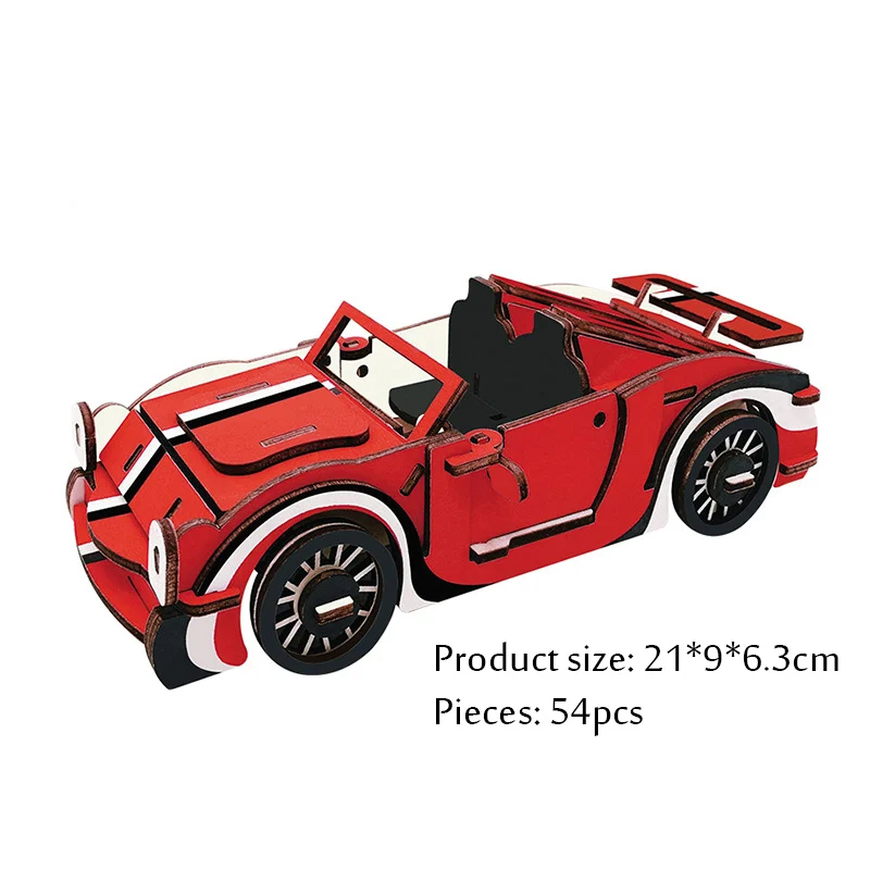 3D DIY деревянный автомобиль грузовик игра-головоломка для детей натуральный цвет игрушки Модели Строительные наборы Развивающие игрушки для детей хобби - Цвет: A002