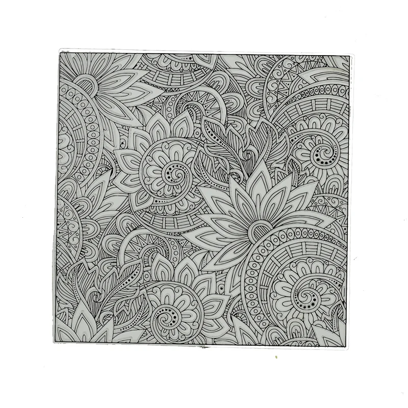 Mandala Texture Polymer Clay Stamp Sheets DIY Clay Jewelry Earring Emboss Impression Ceramic Pottery Tools Craft Art Supplies