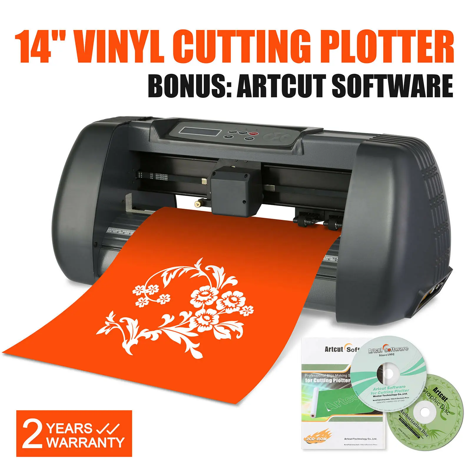 

Vinyl Plotter 14" Vinyl Sign Cutting Plotter Machine USB Port