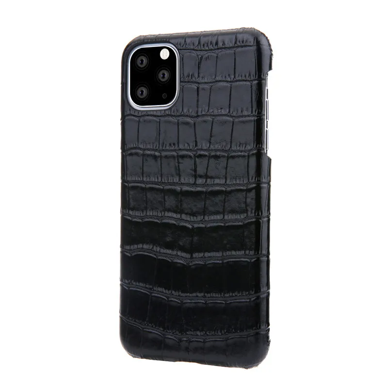 Для iphone 11 pro max 7 8 plus из натуральной крокодиловой кожи, тонкий облегающий деловой коричневый Королевский синий чехол для телефона, чехол