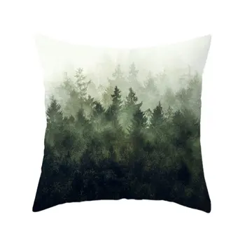 

Ink Landscape Hug Pillowcase Cushion Cover Linen Imitation Linen Environmental Protection Zipper Comfortable