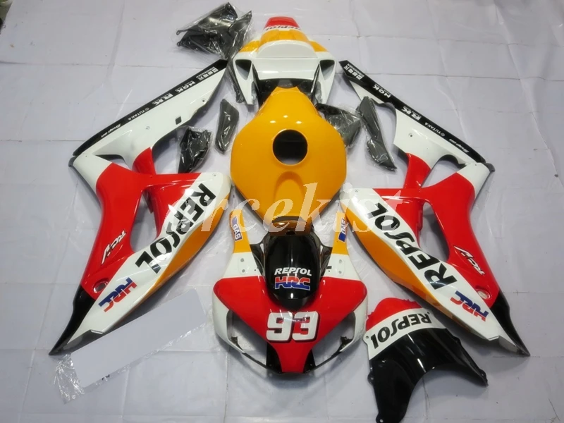 4 подарки литья под давлением ABS Обтекатели комплект подходит для CBR1000RR 2006 2007 06 07 1000 RR CBR1000 Кузов Набор холодный все красный - Цвет: repsol 93