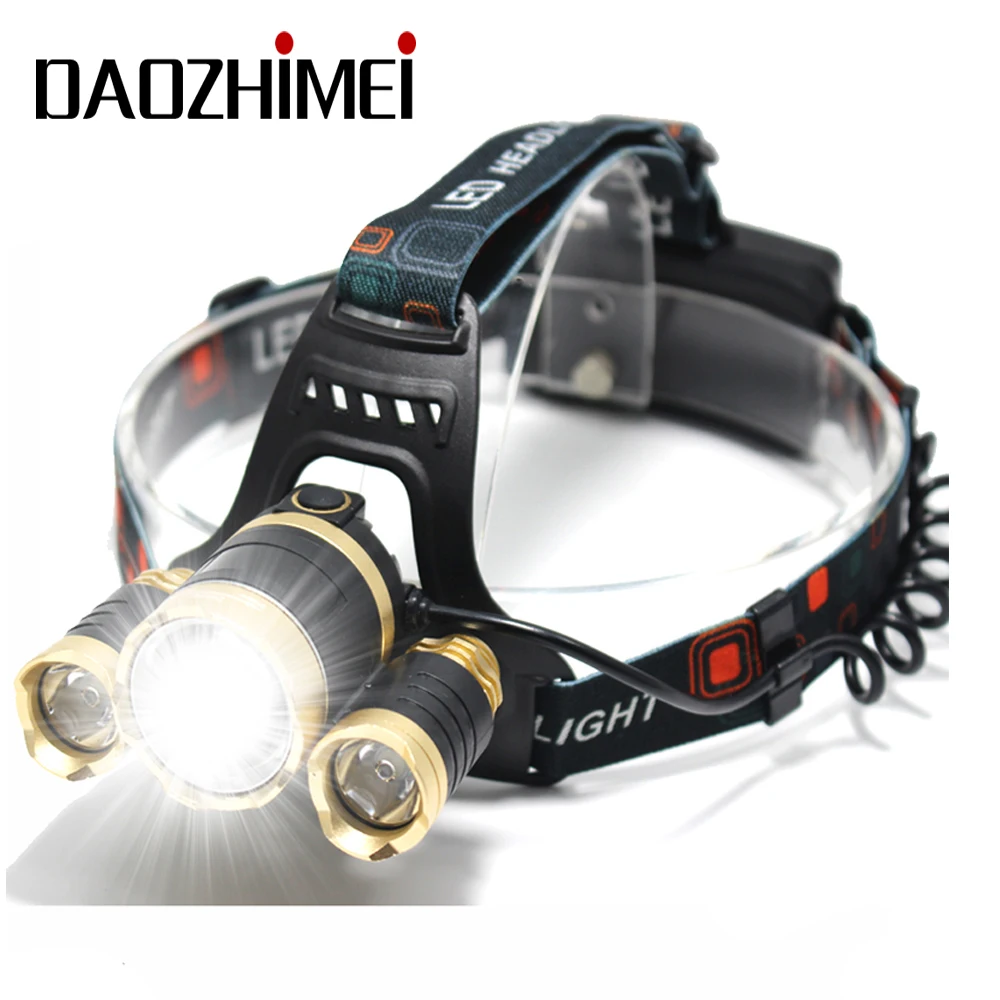 Налобный фонарь XML T6 3T6 с регулировкой фокуса 8000 лм|rechargeable led headlight|led headlightheadlamp