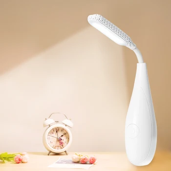 

LED Stand Desk Lamp Modern Office Reading Table Light Touch Switch Bending USB Plug in Work Dimmer Led Table Lamps for Bedroom