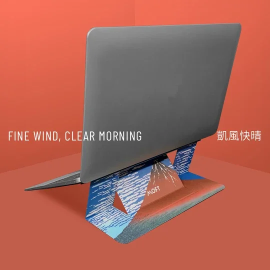 Fine Wind Morning MOFT обеспечивает мгновенную регулируемую подставку для вашего ноутбука, клейкая невидимая Складная портативная Подставка для iPad MacBook ноутбука - Цвет: Fine Wind Morning