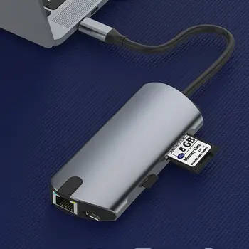 

USB Hub Type C to USB3.0 RJ45 VGA Power Adapter Splitter Type C for macBook
