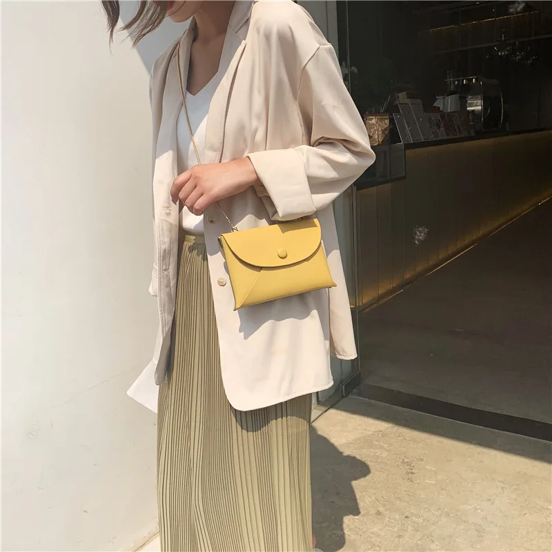 

Envelope Button Bag Women's 2019 New Style Fashion Western Style Versatile Crossbody Bag CHIC Chain Square Sling Bag