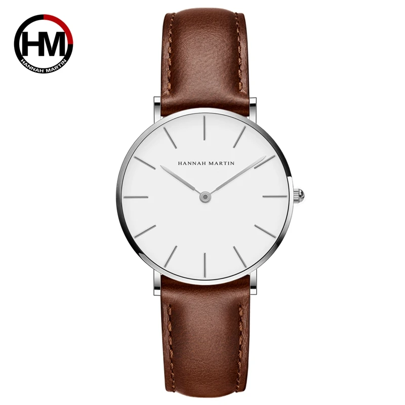 CB36YK Relogio Feminino Hannah Martin, роскошные Брендовые женские часы DW, кожаный ремешок, розовое золото, водонепроницаемые женские кварцевые часы - Цвет: CB36YK