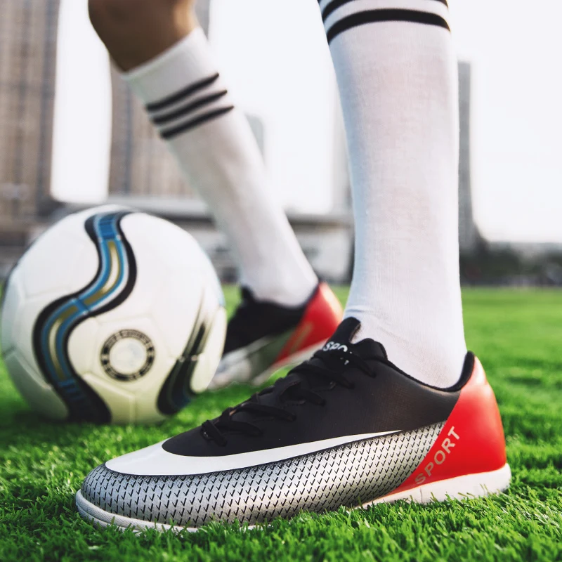 Профессиональные мужские футбольные бутсы для использования в помещении бутсы Детские Оригинальные ультратонкие футбольные бутсы кроссовки de foot