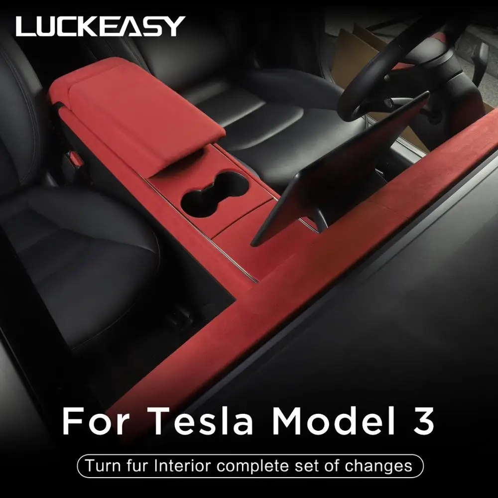 LUCKEASY внутренняя нашивка для Tesla Model 3 2017 2020 полный комплект переделки меха