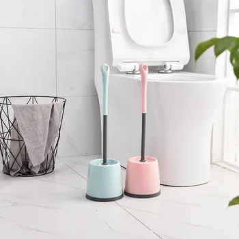 

Long Handle Brush For Toilet Convenient Soft Plastic Cleaning Brush Household Cleaning Bathroom Accessories Home Toilet Brush