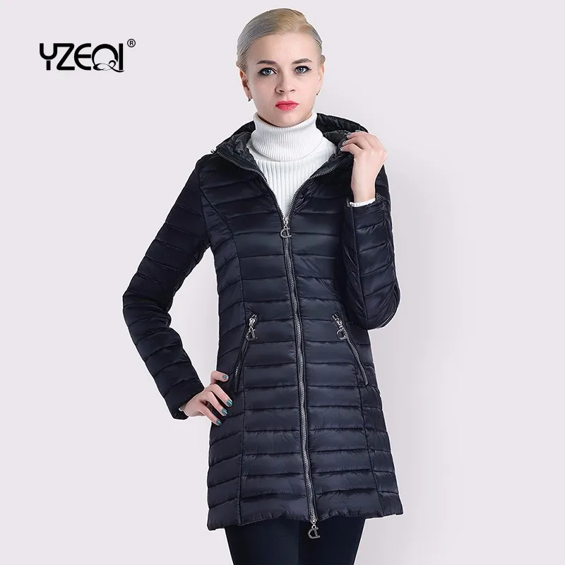 

Yzeqi 2020 Winter Fashion Design Jacket Women's Coat Windproof Warm Female Parka European And American Model Women Long Coats