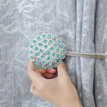 

New Blue Curtain Buckle Magnetic Crystal Curtain Tiebacks Decorative Curtain Drapery Holdbacks Buckle