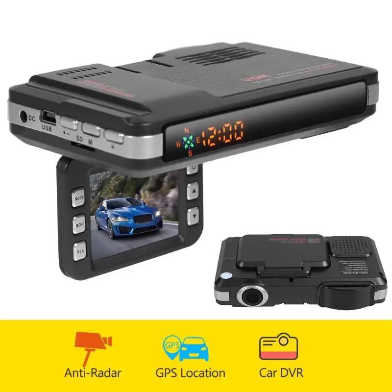  VGR1-S 3 in 1 Radar Detector DVR Camera Anti Car DVR Radar Detector Recorder GPS Video Recorder Rus