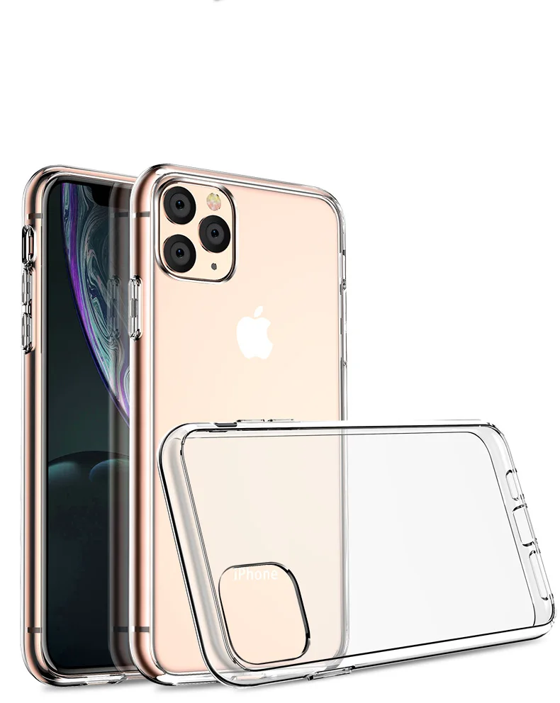 Роскошный прозрачный мягкий ТПУ чехол для iphone 11 Pro Max Case 6,5 тонкий мягкий прозрачный ТПУ прозрачные силиконовые противоударные чехлы для iphone 11 6,1 11 pro 5,8 чехол для iphone x xs xr xsmax