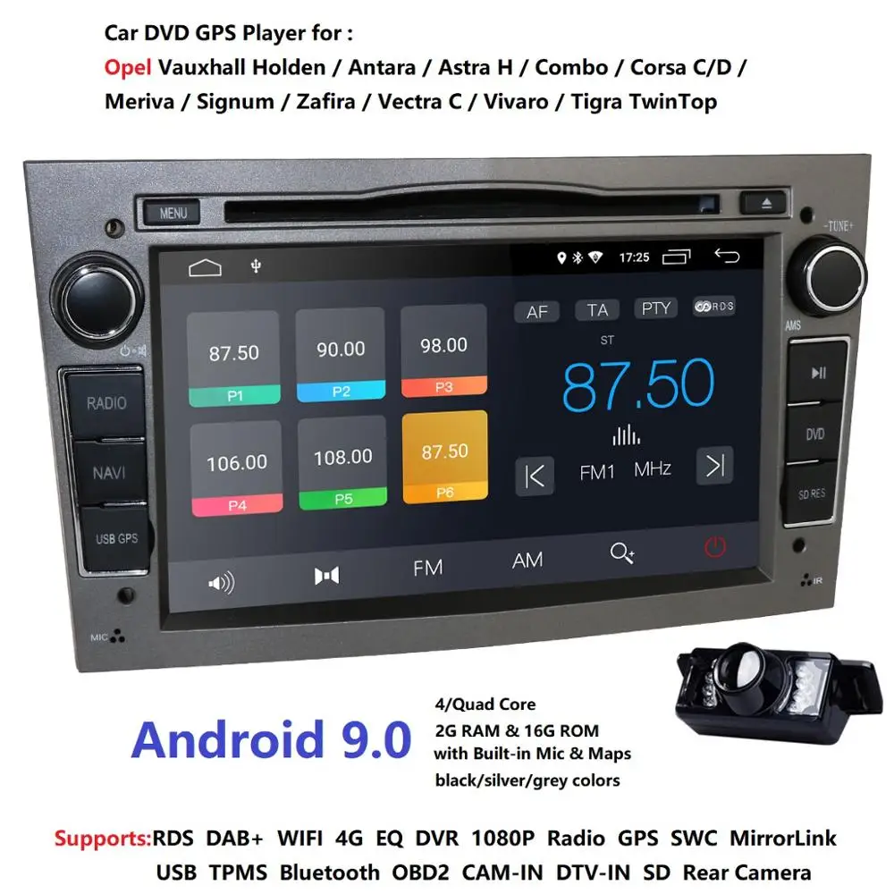 Clearance 4G android9.0 car dvd For Opel Astra Vectra Antara Zafira Corsa gps radio video wifi multimedia player DAB RDS DSP Bluetooth SWC 3