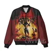 New Fashion Women/Men's 3D Print  Manowar Band Zipper Bomber Jackets Men Overcoat Mens Coat Zip Up Jackets 1
