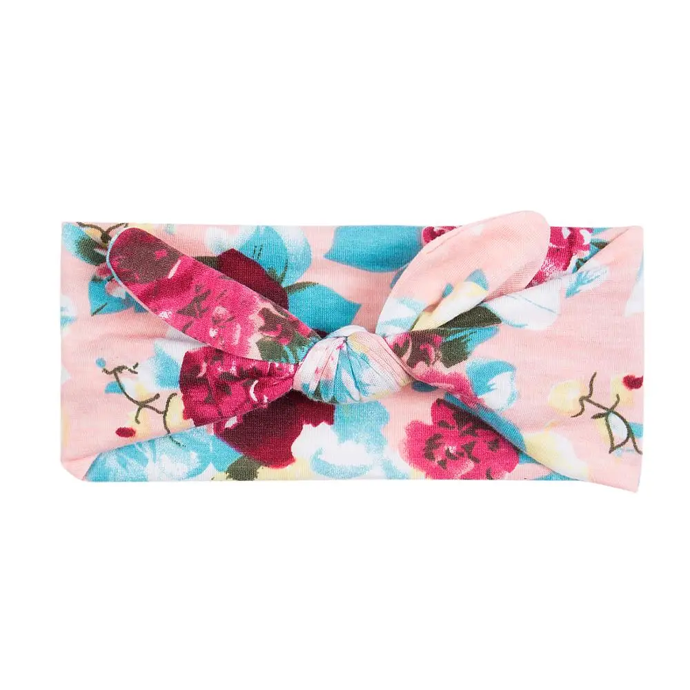 B Красочные Boho повязка на голову для новорожденных девочек, детская юбка с лентой с эластичным складным козырьком головной убор, Детская повязка на голову с бантиком для маленьких девочек узел вспомогательного оборудования От 0 до 4 лет - Цвет: B