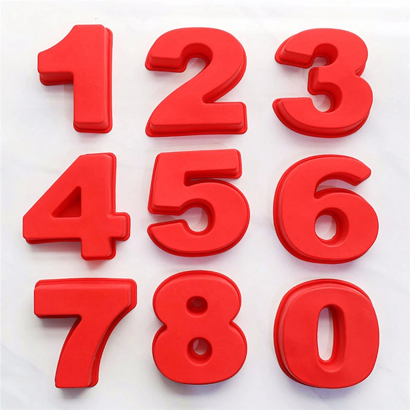 

Large Silicone Number Cake Tin Mould 0 1 2 3 4 5 6 7 8 Creative Birthday Anniversary Festival Mould Digital Cream Cake Mold