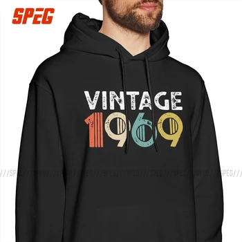 

Men's Vintage 1969 50th Birthday Hoodies Normal Cotton 50 Years old Sweatshirt Funky Hooded Tops