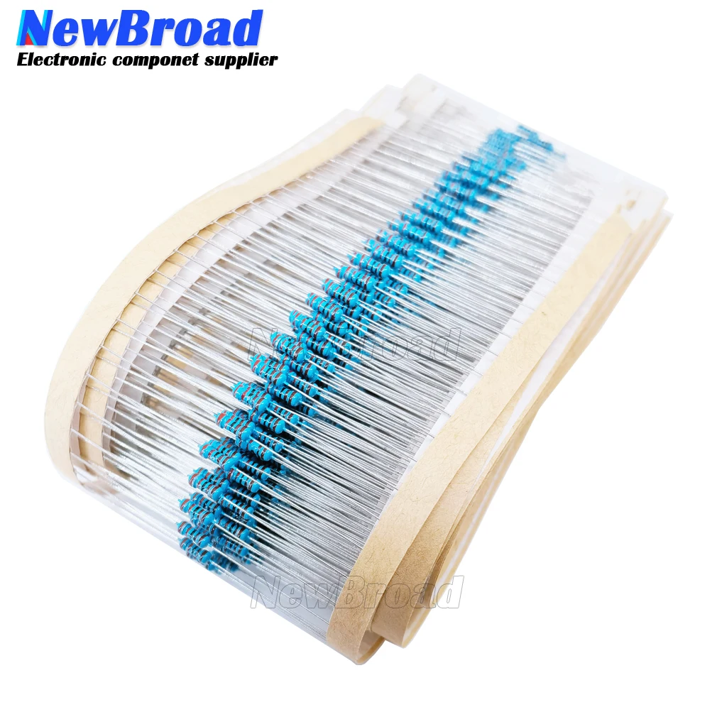 Metal Film Resistor Metal Film Resistors 100pcs 1/4W 1R~22M 1% Metal film resistor 100R 220R 330R 1K 1K2 1K5 2K2 4K7 10K 22K 47K 100K 470K 750K ohm resistance