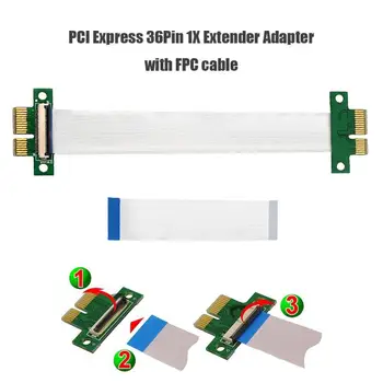 

VODOOL PCI Express Extender PCI Express Connector Cable 36Pin Male to Male Interface 1x Extender Adapter with FPC Cable