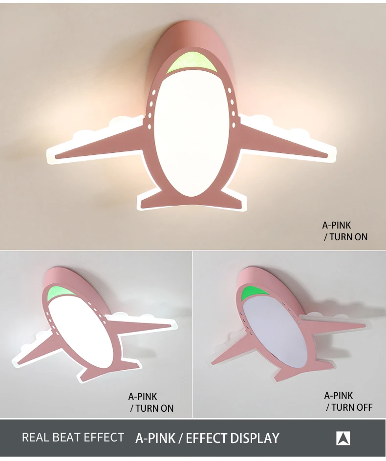 BOTIMI детский светодиодный потолочный светильник в форме самолета для спальни и мальчиков, потолочный светильник синего цвета для девочек