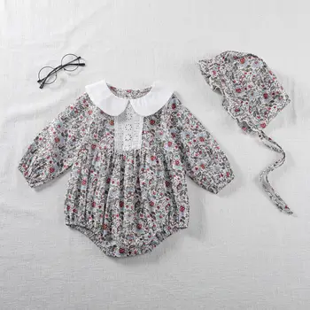 

Newborn Girls Bodysuits 2020 Fashion Toddlers Long Sleeve Clothes Autumn Full Print Flowers Overalls Outfits Child New Jumpsuits