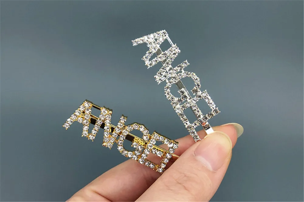 2PCS Shining SWEET LOVE SEXY Letter Hairpins Diamond Barrette Hair Clips For Girls Styling Tool Hairgrip Women Hair Accessories (31)